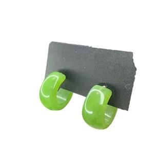 Clear small green hoops